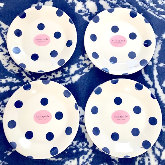 kate spade Other - 4 Kate Spade Lenox Deco Dots Plates NEW